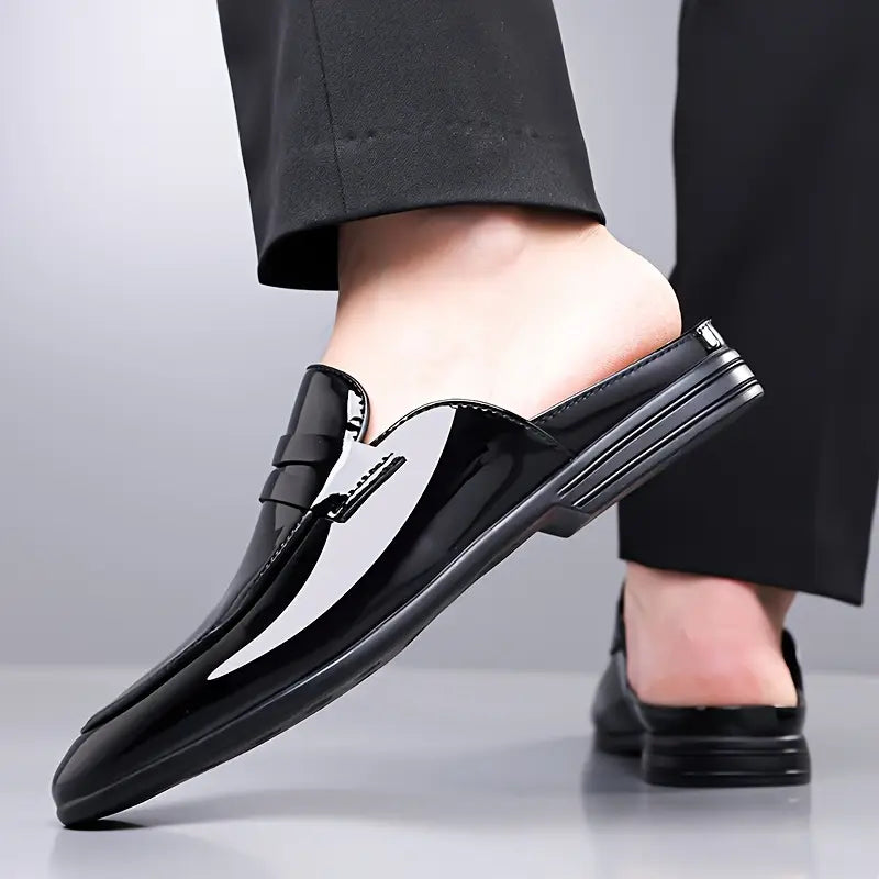 Oxford Gloss Slip Mules